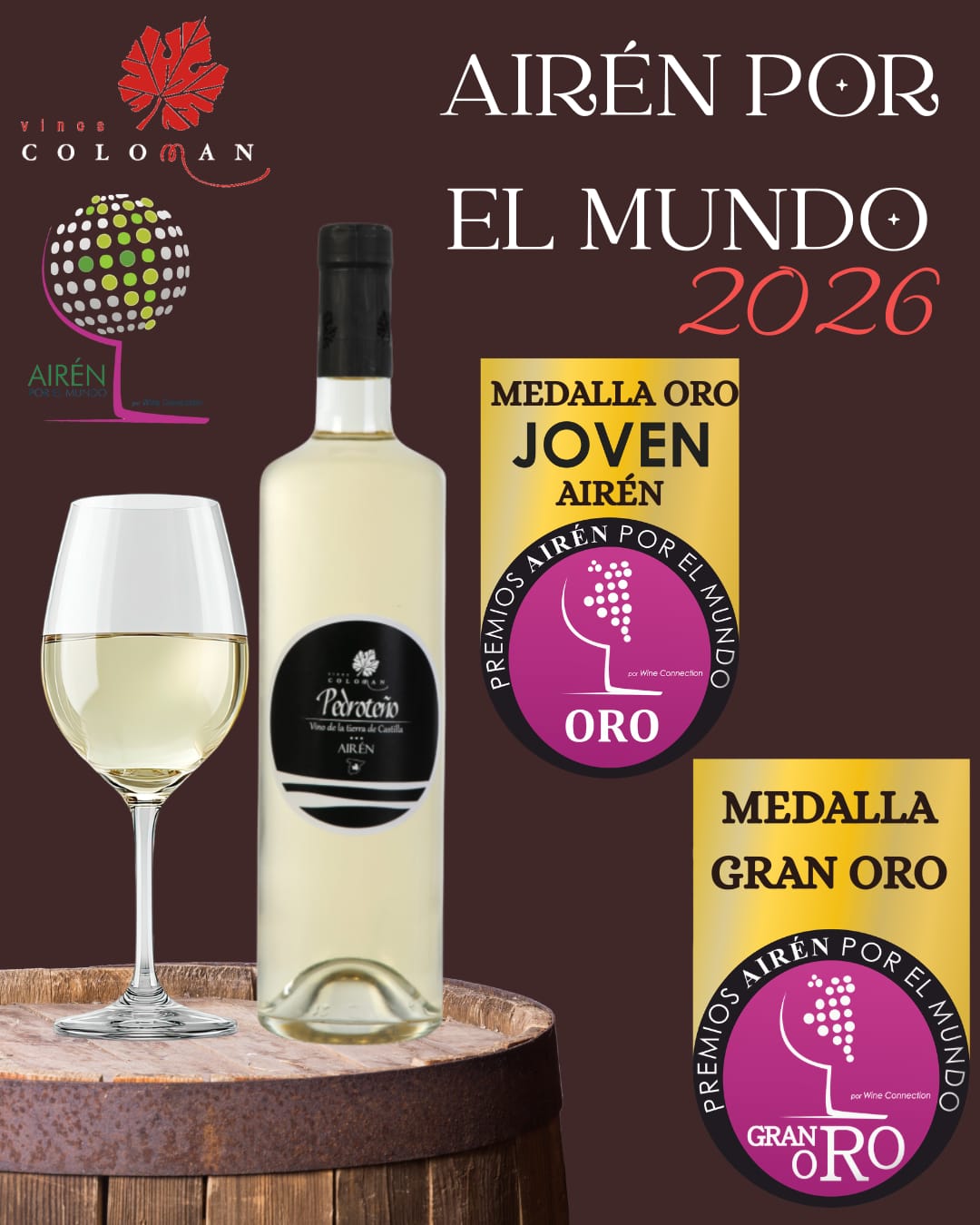 PREMIO Airén por el Mundo 2026 para Pedroteño Airén
